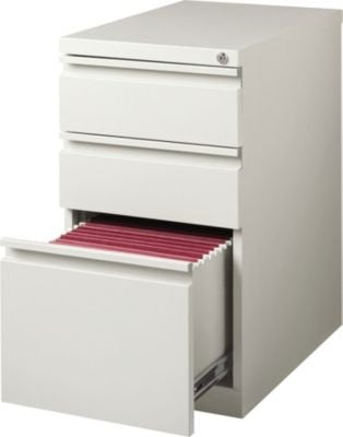 STAPLES 3-Drawer Vertical File Cabinet, Letter Size Documents, Lockable, 19.88" D x 15" W x 27.75" H, Black