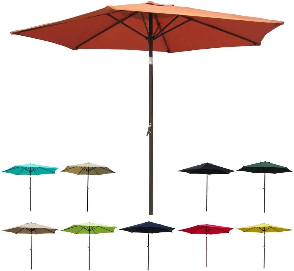 International Caravan Furniture Piece Outdoor 8 Foot Aluminum Umbrella