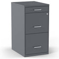 Staples 3-Drawer Vertical File Cabinet, Letter Size Documents, Lockable & Mobile, 18.9" D x 14.3" W x 26.9" H, White