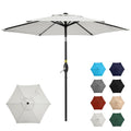 SUNVIVI OUTDOOR Outdoor Patio Umbrella, Patio Umbrella, Market Umbrella, Large Outdoor Umbrella, Metal Pole Umbrella with Push Button Tilt and Crank, Polyester Canopy