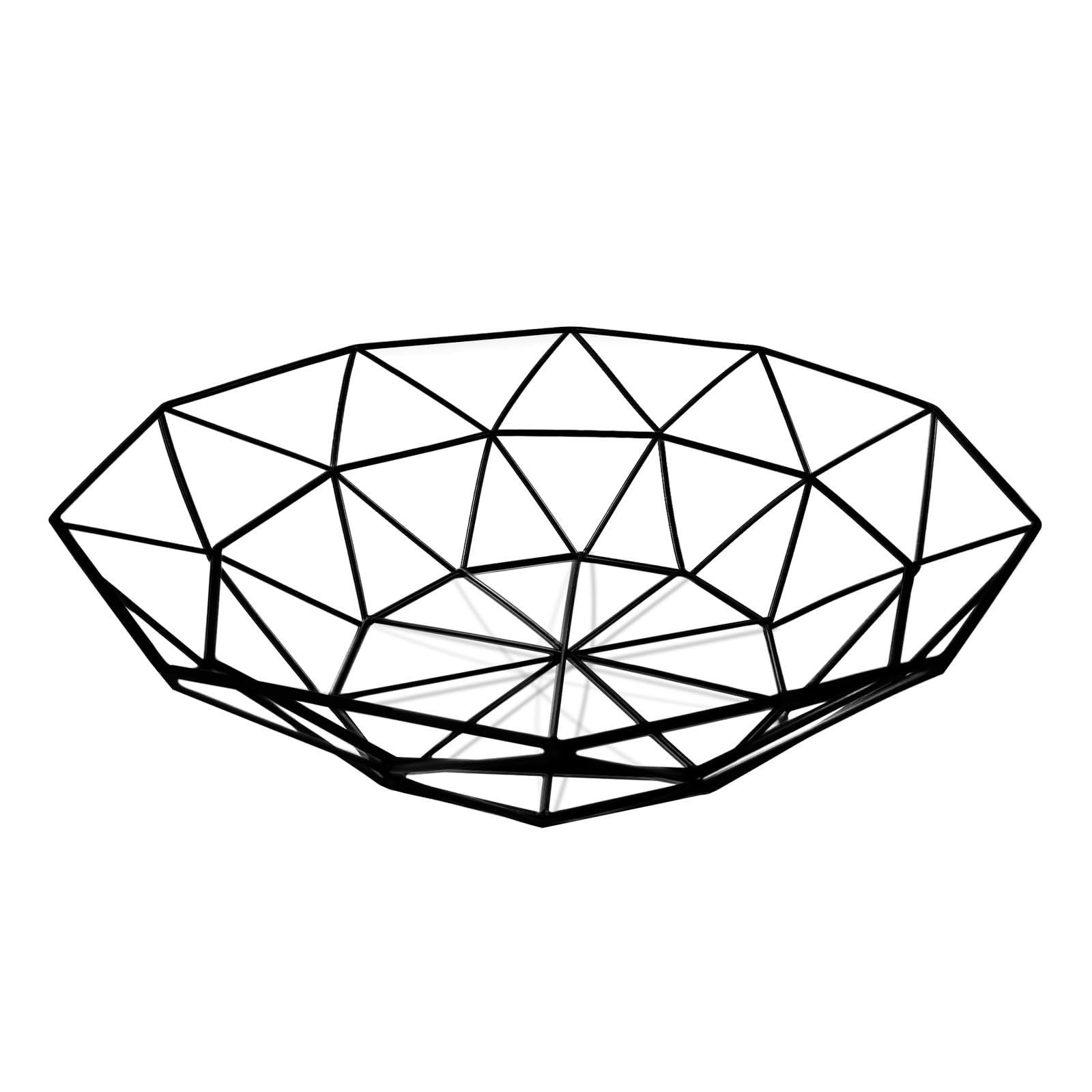 IBWell Geometric Metal Wire Fruit Bowl, Iron Arts Fruit Storage Baskets (Gold, Normal)