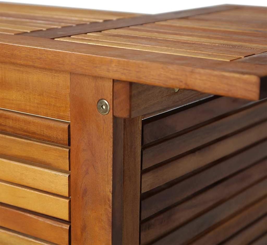 vidaXL Solid Acacia Wood Bar Table, Bistro Table, Garden Furniture