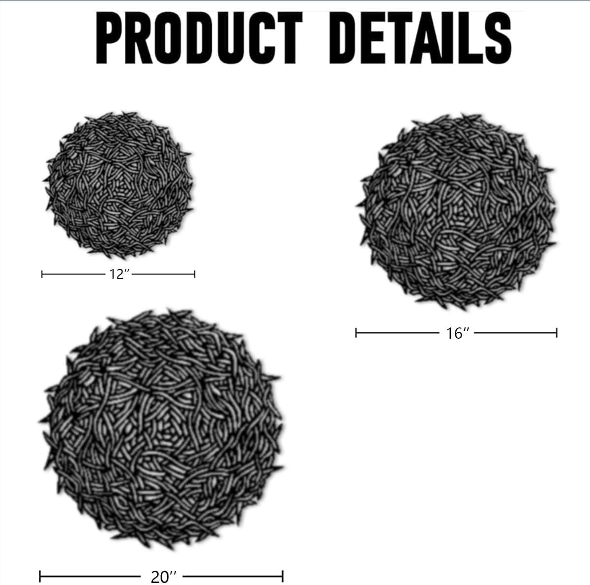 Abstract Geometric Sphere Metal Wall Art Metal Outdoor Decor Metal Signs Modern Minimalist Aesthetic Stunning Wall Decor Statement Sculpture for Living Room Bedroom Office (Black,12inch)