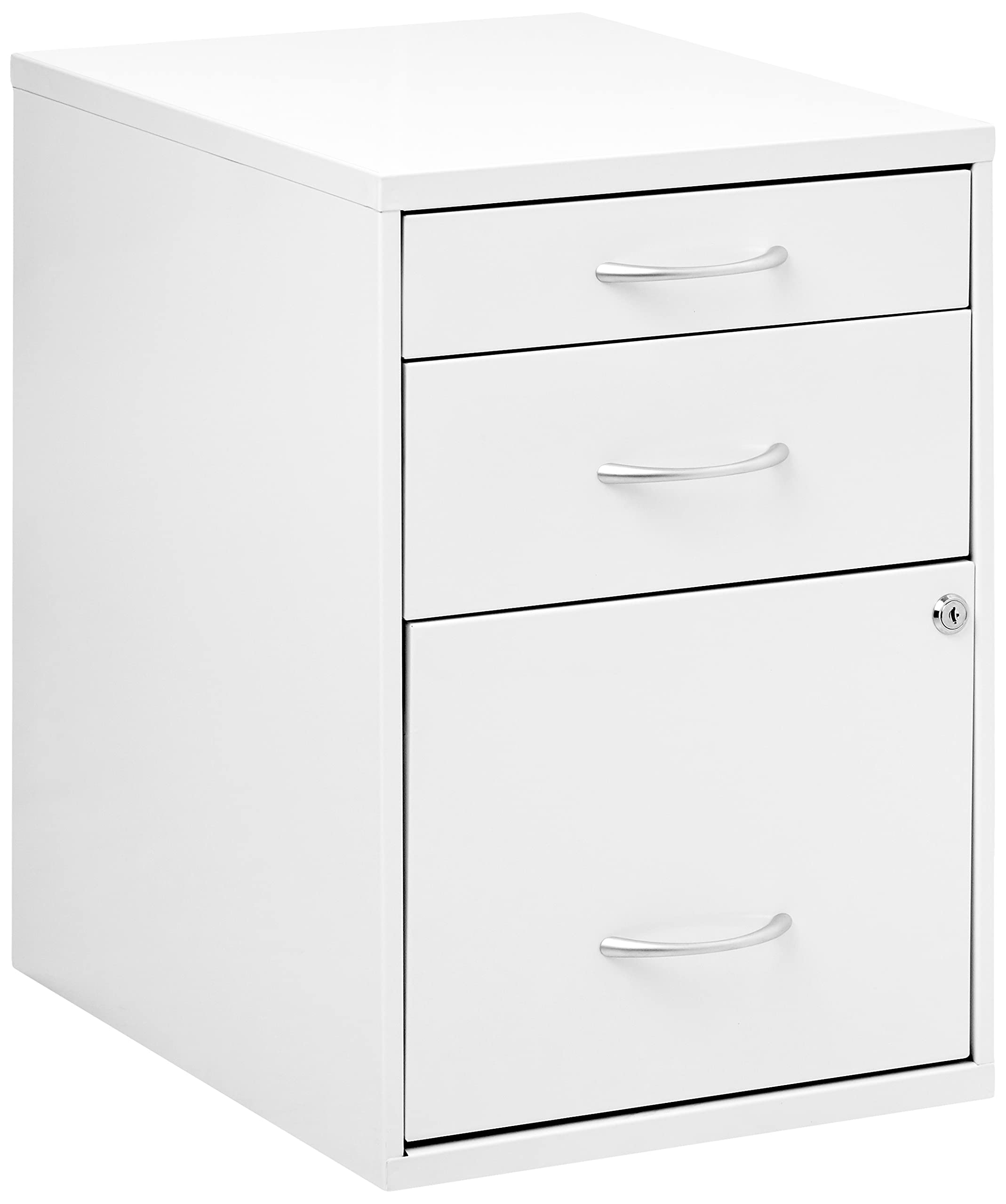 OSP Home Furnishings HPB Heavy Duty 3-Drawer Metal File Cabinet for Standard Files and Office Supplies, Green Finish