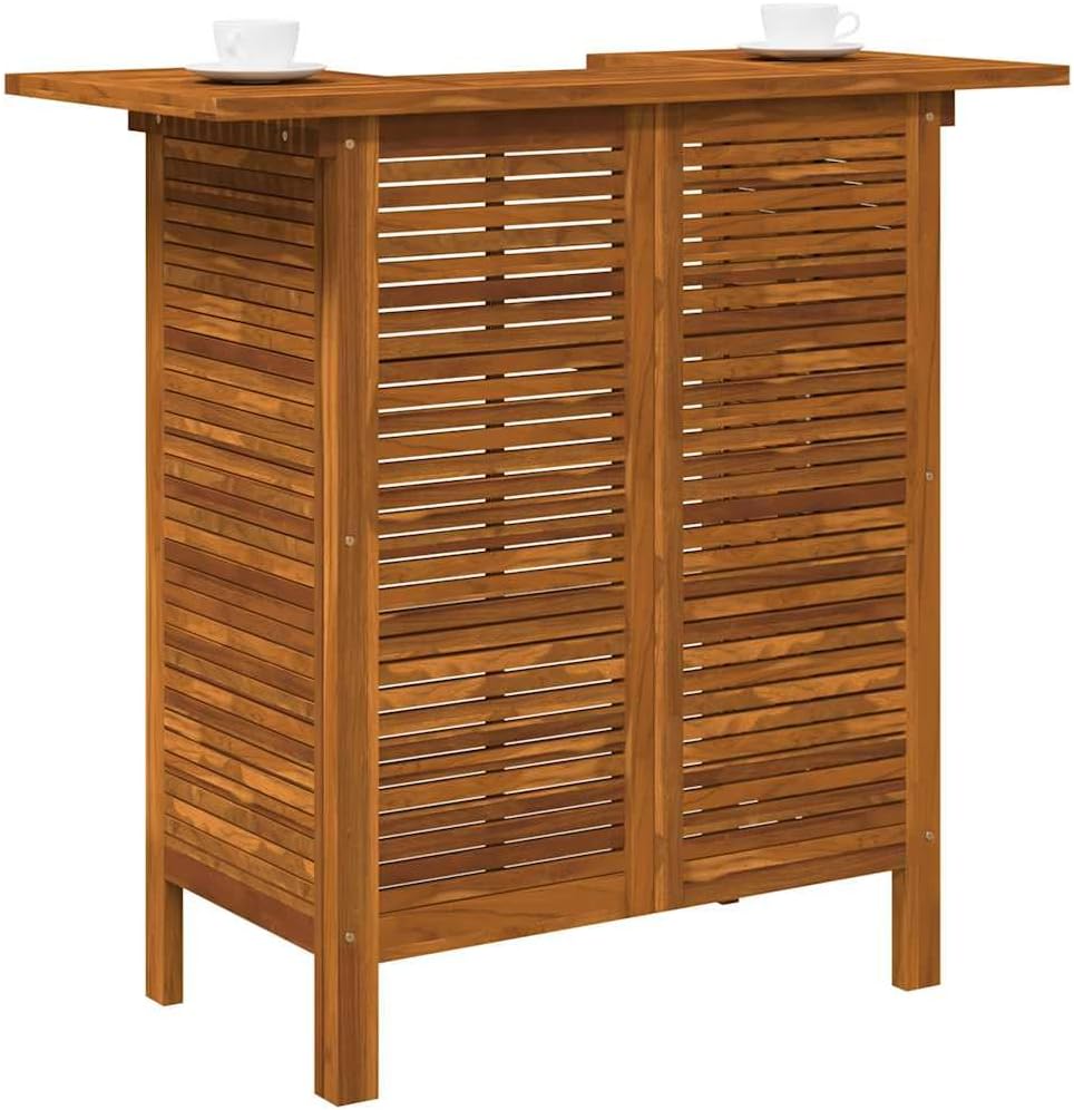vidaXL Solid Acacia Wood Bar Table, Bistro Table, Garden Furniture