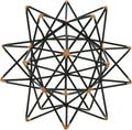 Deco 79 Metal Geometric Decorative Sculpture Home Decor Statue with Gold Accents, Accent Figurine 7" x 7" x 7", Black