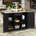 YOPTO 53.3" Outdoor Kitchen Island with Raised Shelf,Solid Wood Grill Cart,Stainless Steel Top,Adjustable Shelf,Spice Rack,Lockable Wheels,Brown