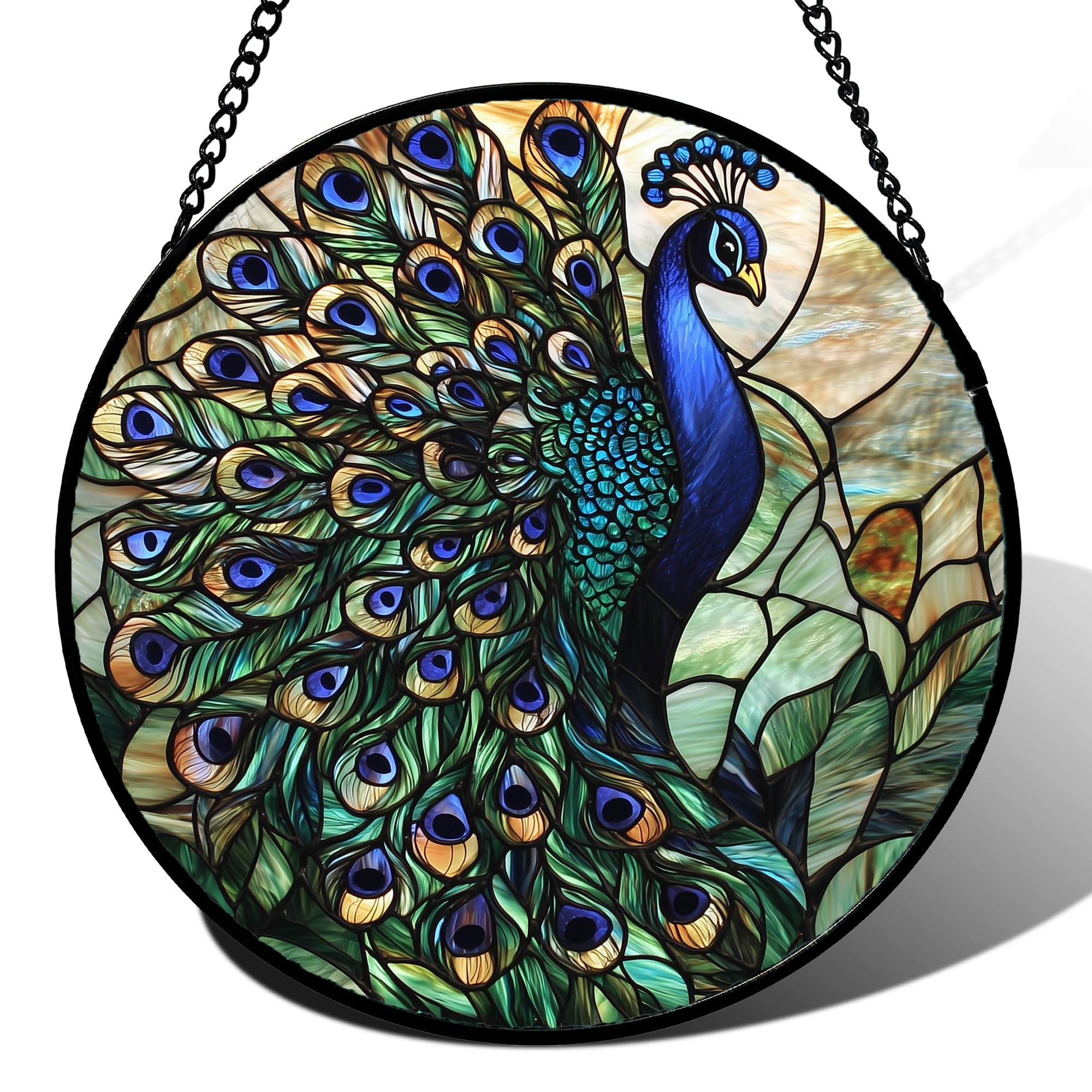 DASTOLL Stained Glass Window Hanging, Hydrangea Flowers Sun Catchers Diamond Glass Panel Hangings Plant Suncatcher Decor for Birthday for Women, Men, Wife, Aunt, and Mom 6.3 in