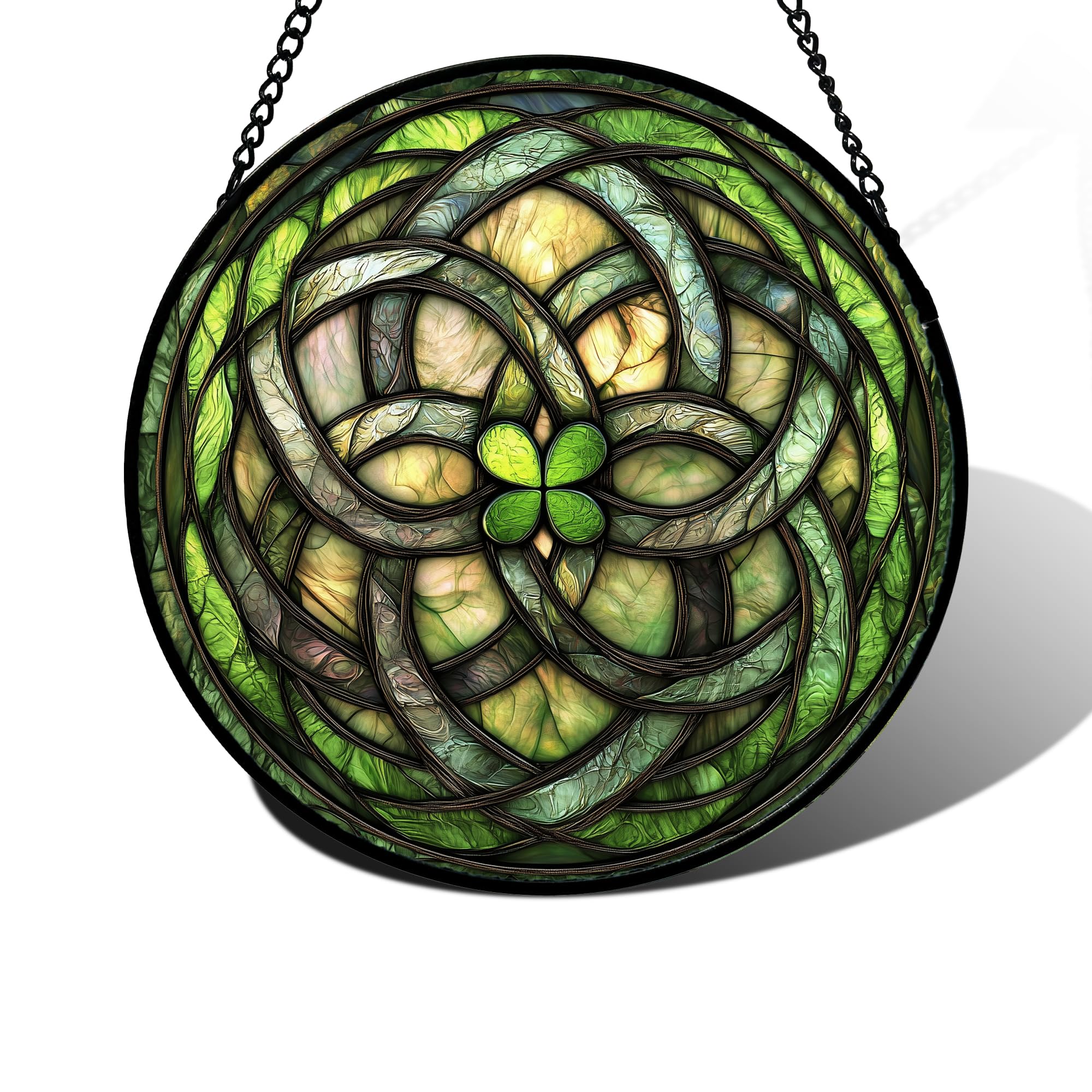 DASTOLL Stained Glass Window Hanging, Hydrangea Flowers Sun Catchers Diamond Glass Panel Hangings Plant Suncatcher Decor for Birthday for Women, Men, Wife, Aunt, and Mom 6.3 in