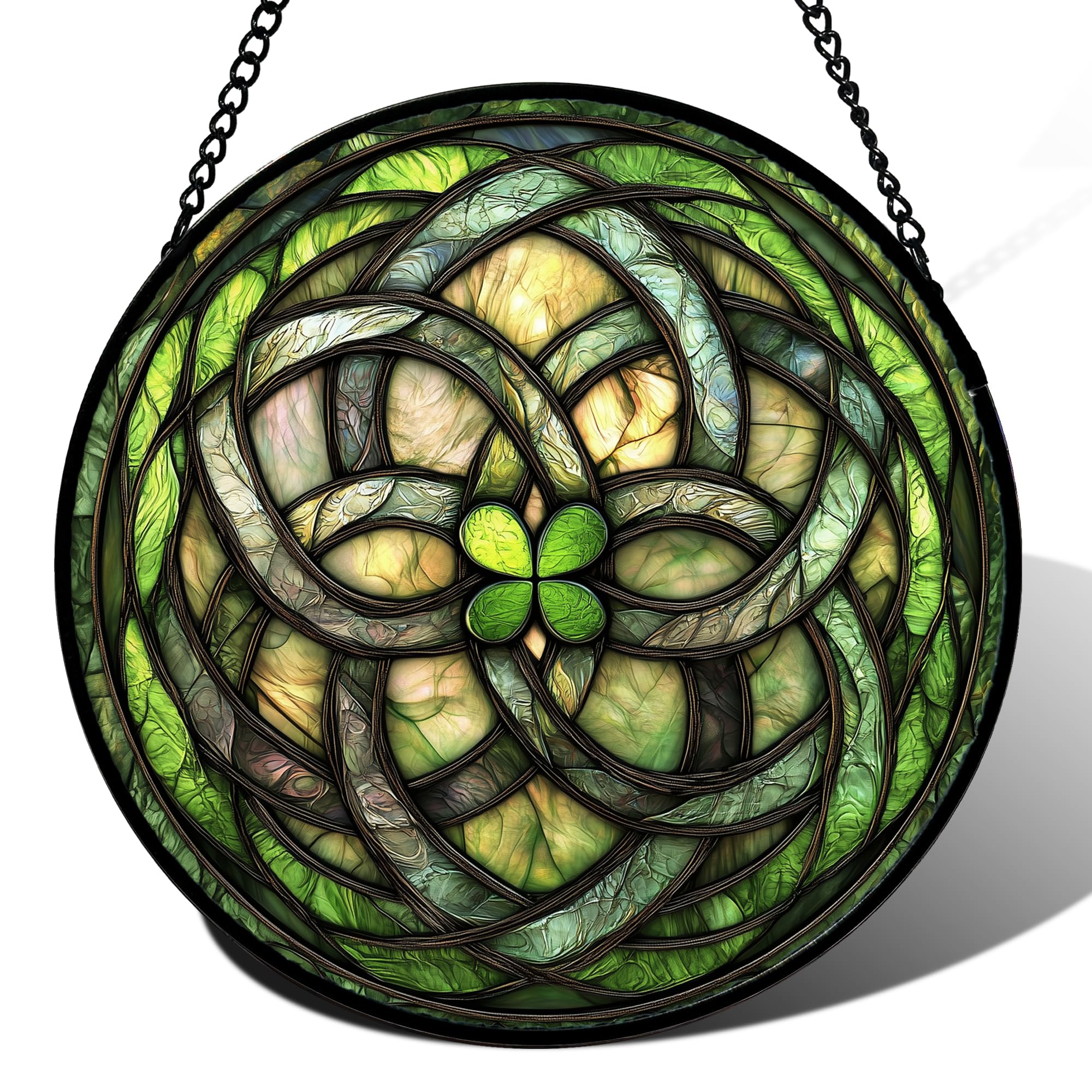 DASTOLL Stained Glass Window Hanging, Hydrangea Flowers Sun Catchers Diamond Glass Panel Hangings Plant Suncatcher Decor for Birthday for Women, Men, Wife, Aunt, and Mom 6.3 in